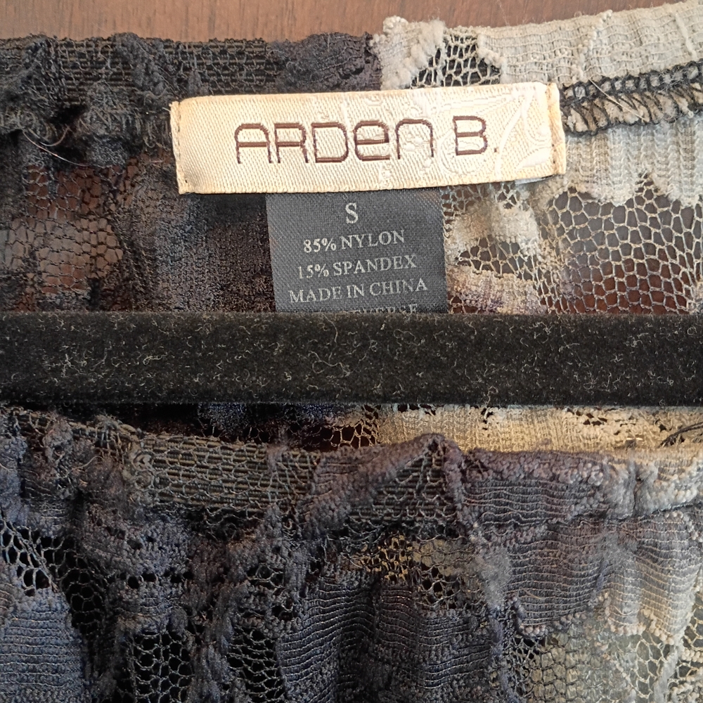 Arden B Black Lace Blouse